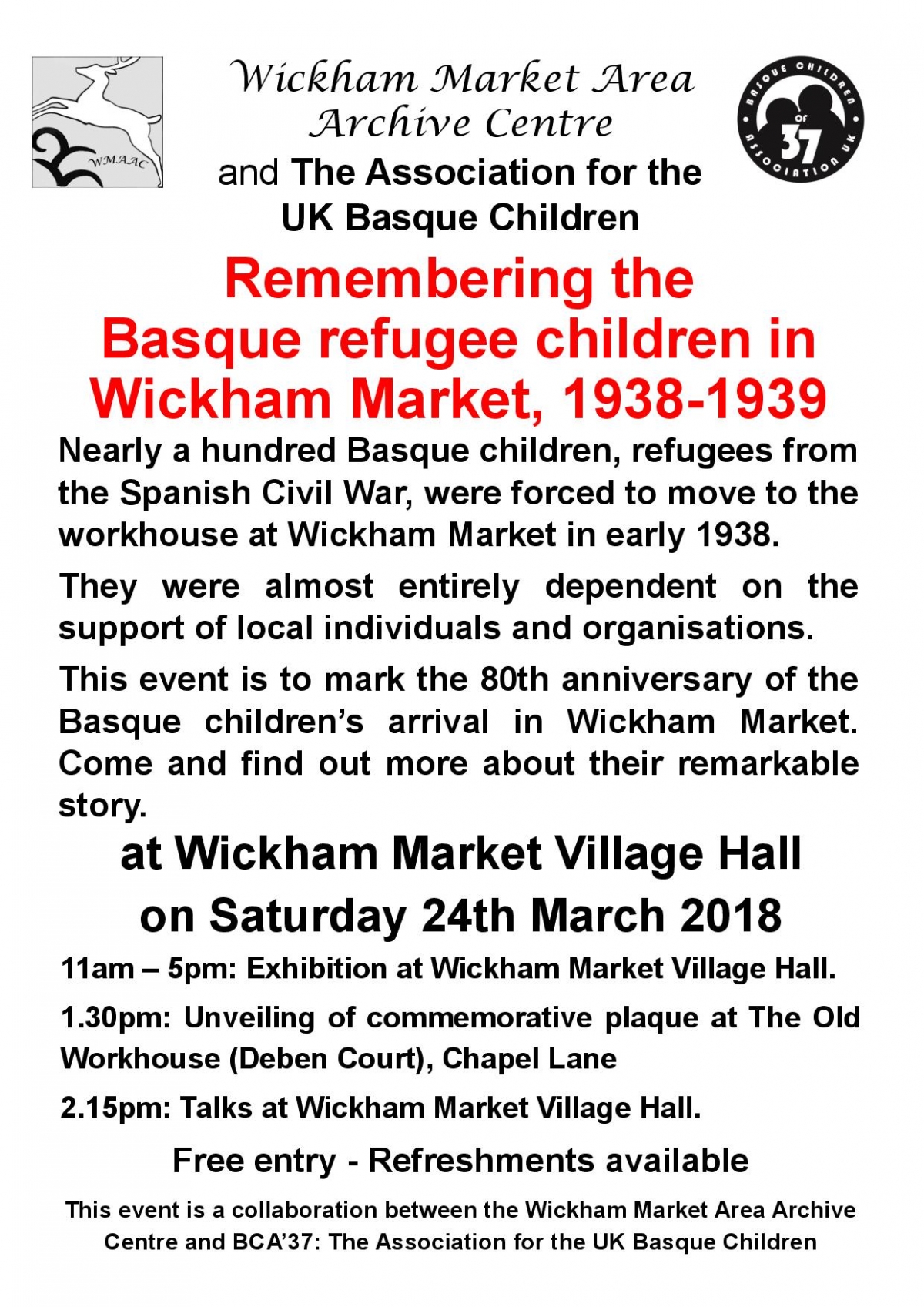 Remembering Basque refugee children in Suffolk – Suffolk Refugee Support